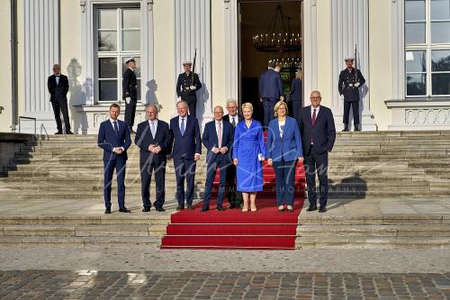 Ankunft am Schloss Bellevue anlässlich des Besuches von  Präsidenten der Vereinigten Staaten von Amerika, Joseph R. Biden - Schloss Bellevue in Berlin / Berlin / Deutschland am 18.10.24