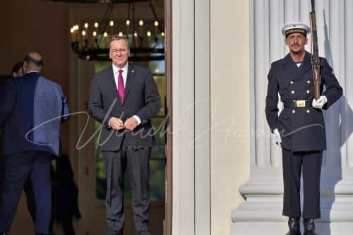 Ankunft am Schloss Bellevue anlässlich des Besuches von  Präsidenten der Vereinigten Staaten von Amerika, Joseph R. Biden - Schloss Bellevue in Berlin / Berlin / Deutschland am 18.10.24