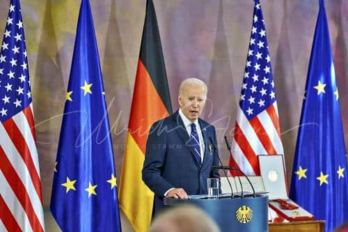 Ordensverleihung anlässlich des Besuches von  Präsidenten der Vereinigten Staaten von Amerika, Joseph R. Biden durch Bundespräsident Frankl Walter Steinmeier - Schloss Bellevue in Berlin / Berlin / Deutschland am 18.10.24