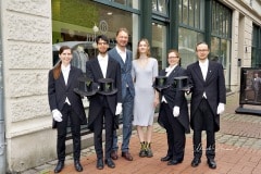 494. Schützenfest in Hannover - Einkleidung der Bruchmeisteranwärter bei Rebmann-Maßkleidung - Holzmarkt 4 in Hannover / Niedersachsen / Deutschland am 30.06.23