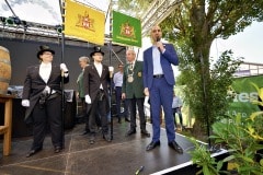 494. Schützenfest in Hannover - Fassbieranstich im Rondell auf dem Schützenplatz in Hannover / Niedersachsen / Deutschland am 30.06.23