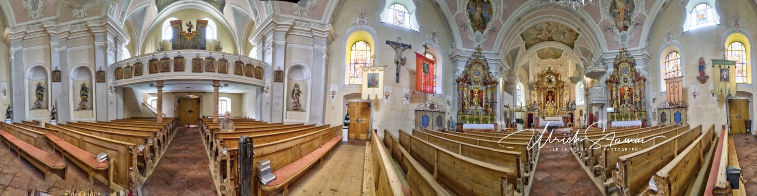 Dorfkirche Going Tirol Us 2025 07 28 121 2 3 4 5 Panorama – © Ulrich Stamm, Hannover